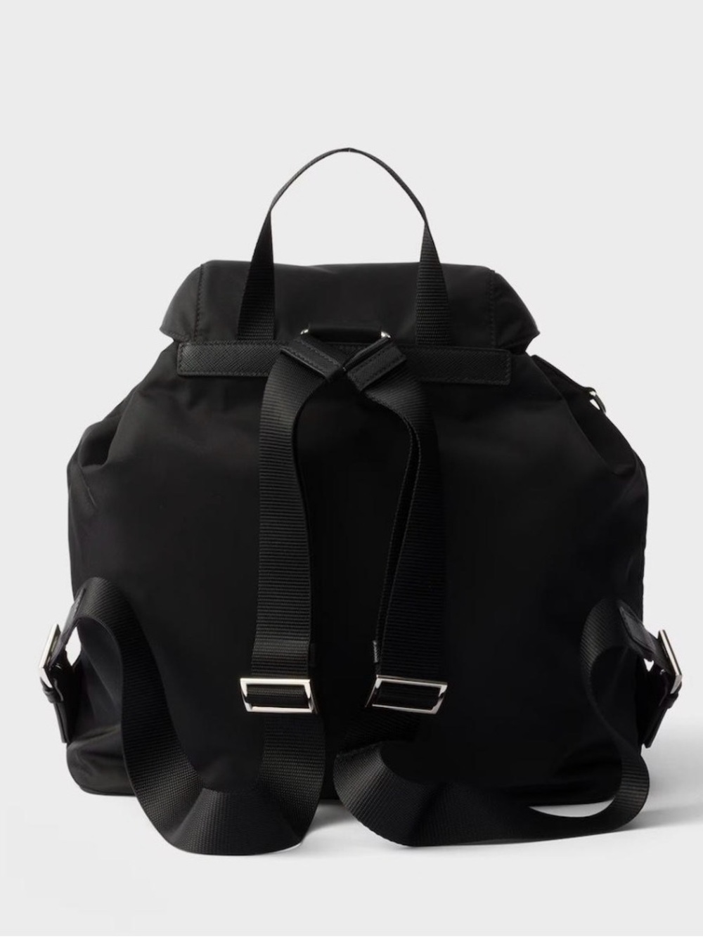 Prada Black Nylon Drawstring and Buckle Backpack for Men - Picture 4 of 6